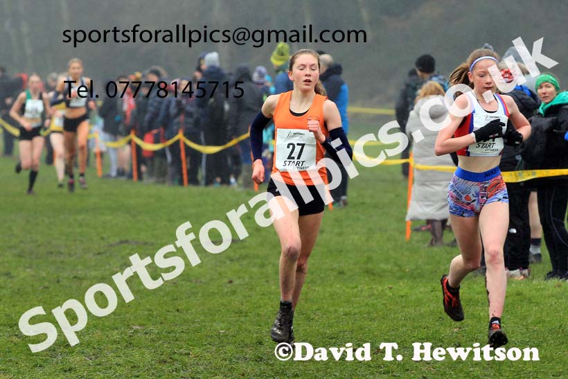 Womens Under-17s 2023 Northern Cross Country Champs., Witton Park, Blackburn. Photo: David T. Hewitson/Sports for All Pics